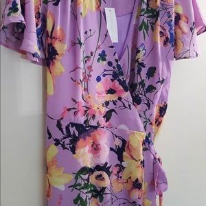 New York & Company Floral Open Maxi Dress